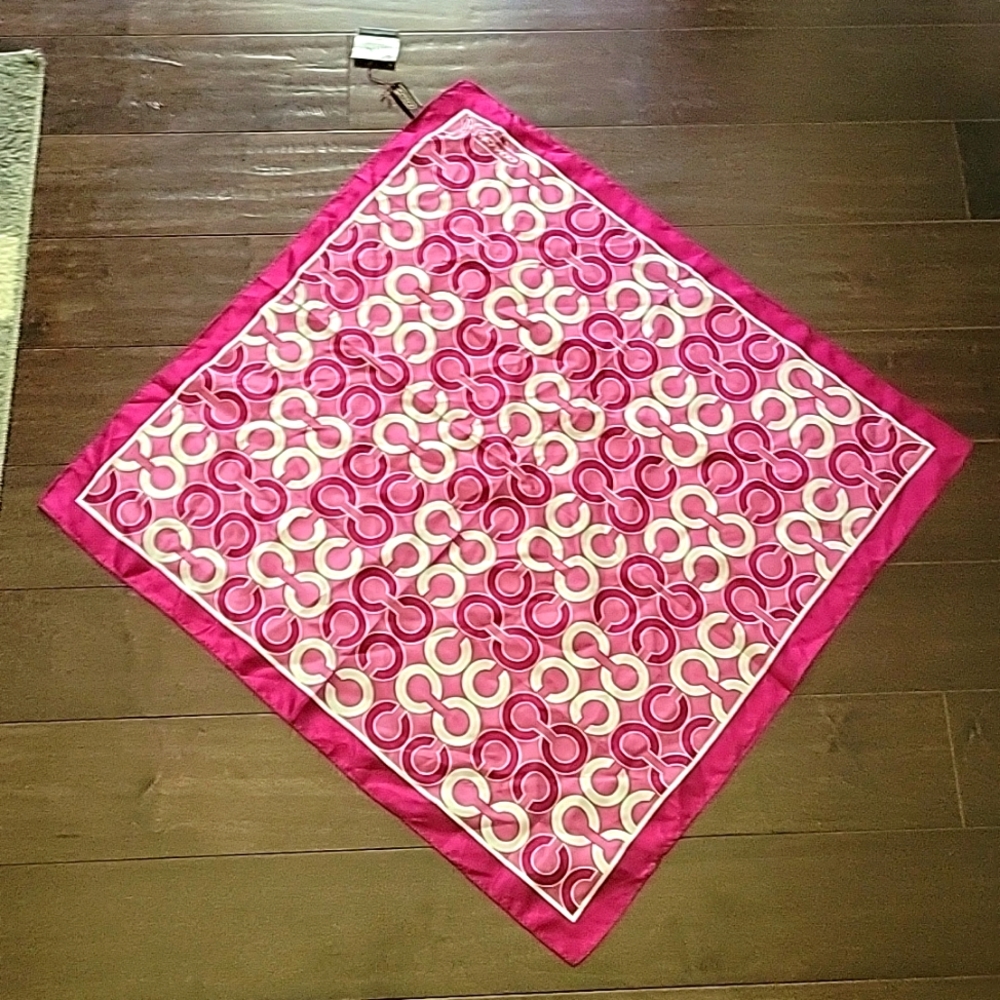 Silk Coach scarf new with tags